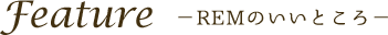 －REMのいいところ－